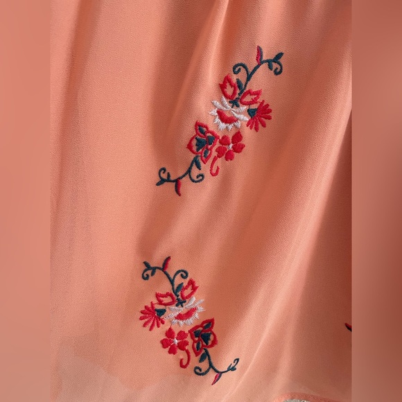 NWT - Pink Lily Women’s Small Peach Off The Shoulder Dress - Picture 13 of 14